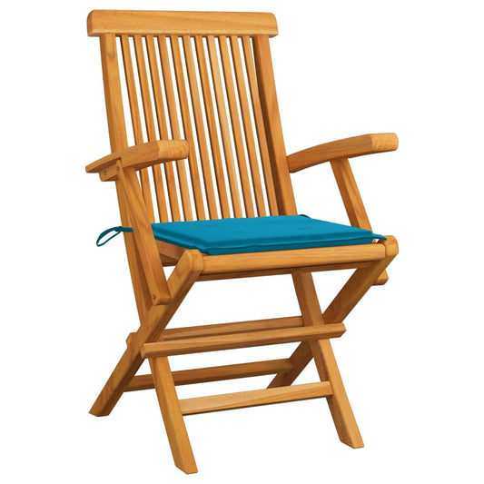 Garden Chairs With Cushions 3 Pcs Solid Teak Wood