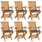 Garden Chairs With Cushions 3 Pcs Solid Teak Wood
