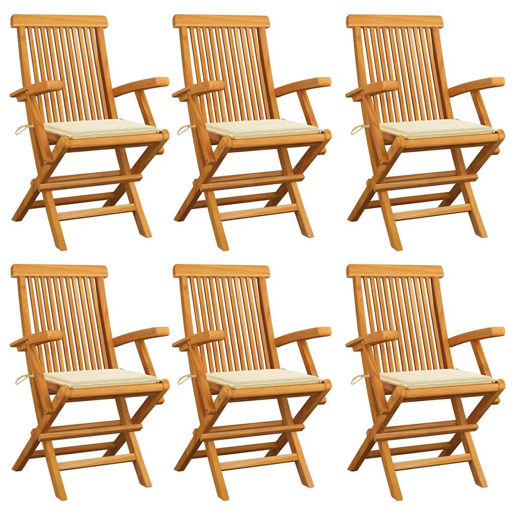 Garden Chairs With Cushions 3 Pcs Solid Teak Wood