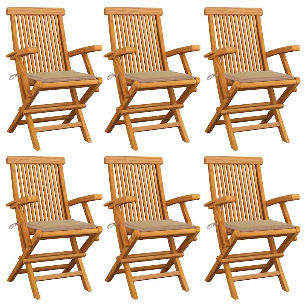 Garden Chairs With Cushions 3 Pcs Solid Teak Wood