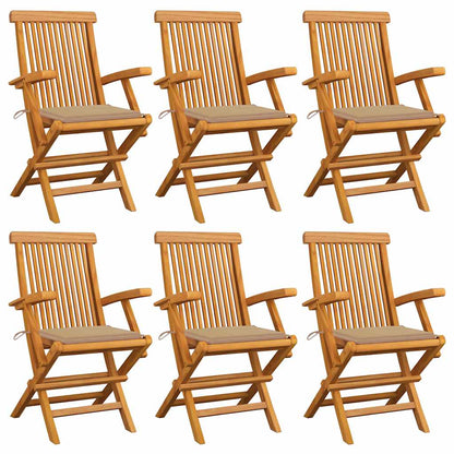 Garden Chairs With Cushions 3 Pcs Solid Teak Wood