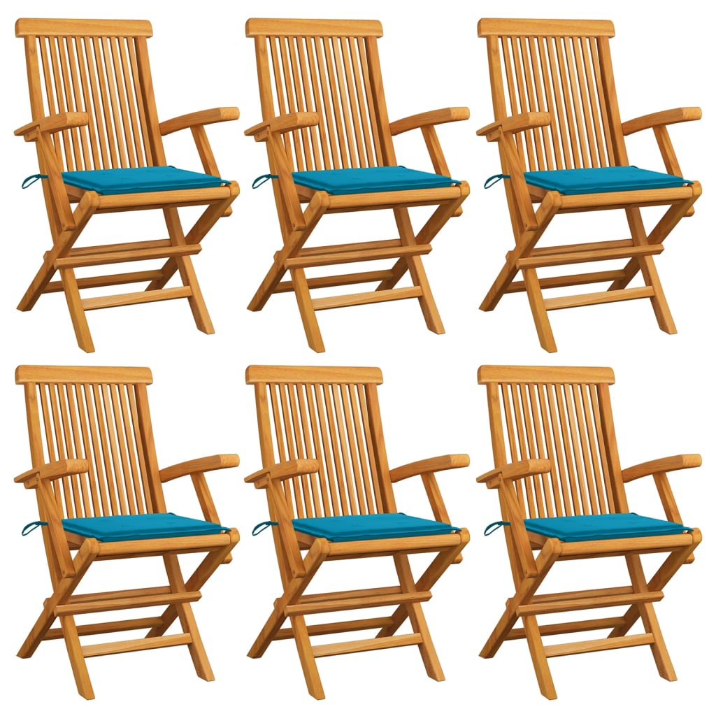 Garden Chairs With Cushions 3 Pcs Solid Teak Wood