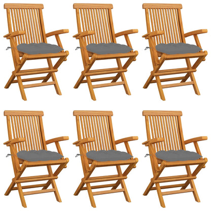 Garden Chairs With Cushions 2 Pcs Solid Teak Wood