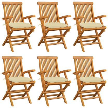 Garden Chairs With Cushions 2 Pcs Solid Teak Wood