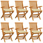 Garden Chairs With Cushions 2 Pcs Solid Teak Wood