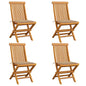 Garden Chairs With Cushions 2 Pcs Solid Teak Wood