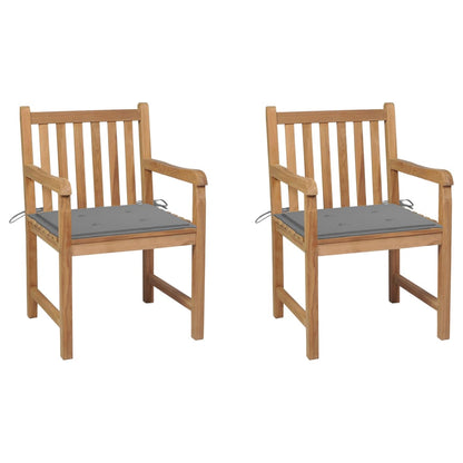 Garden Chairs 4 Pcs With Cushions Solid Teak Wood