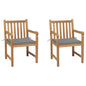 Garden Chairs 4 Pcs With Cushions Solid Teak Wood