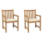 Garden Chairs 4 Pcs With Cushions Solid Teak Wood