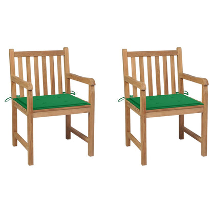 Garden Chairs 4 Pcs With Cushions Solid Teak Wood