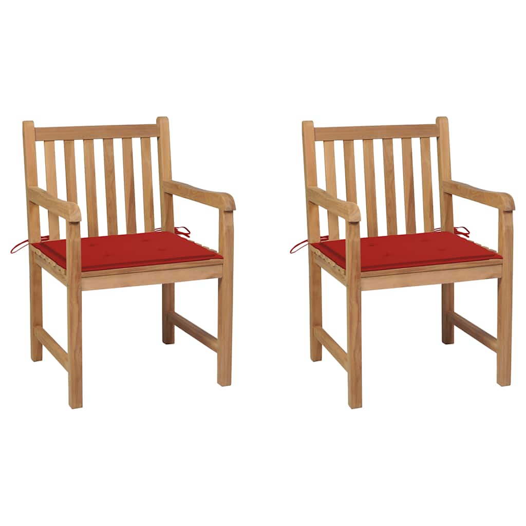 Garden Chairs 4 Pcs With Cushions Solid Teak Wood