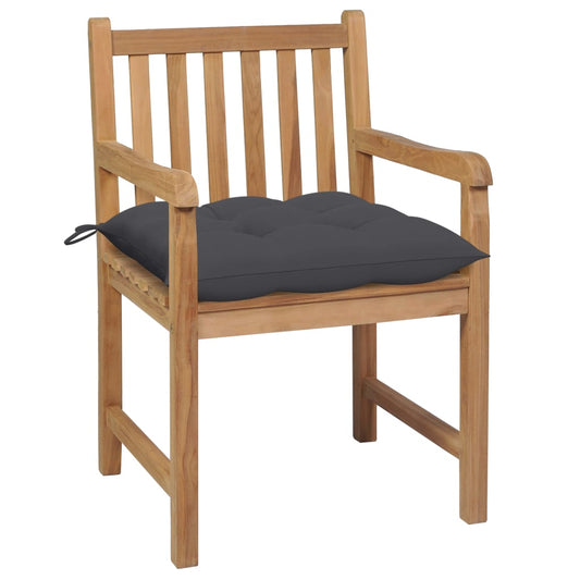 Garden Chairs 2 Pcs With Cushions Solid Teak Wood