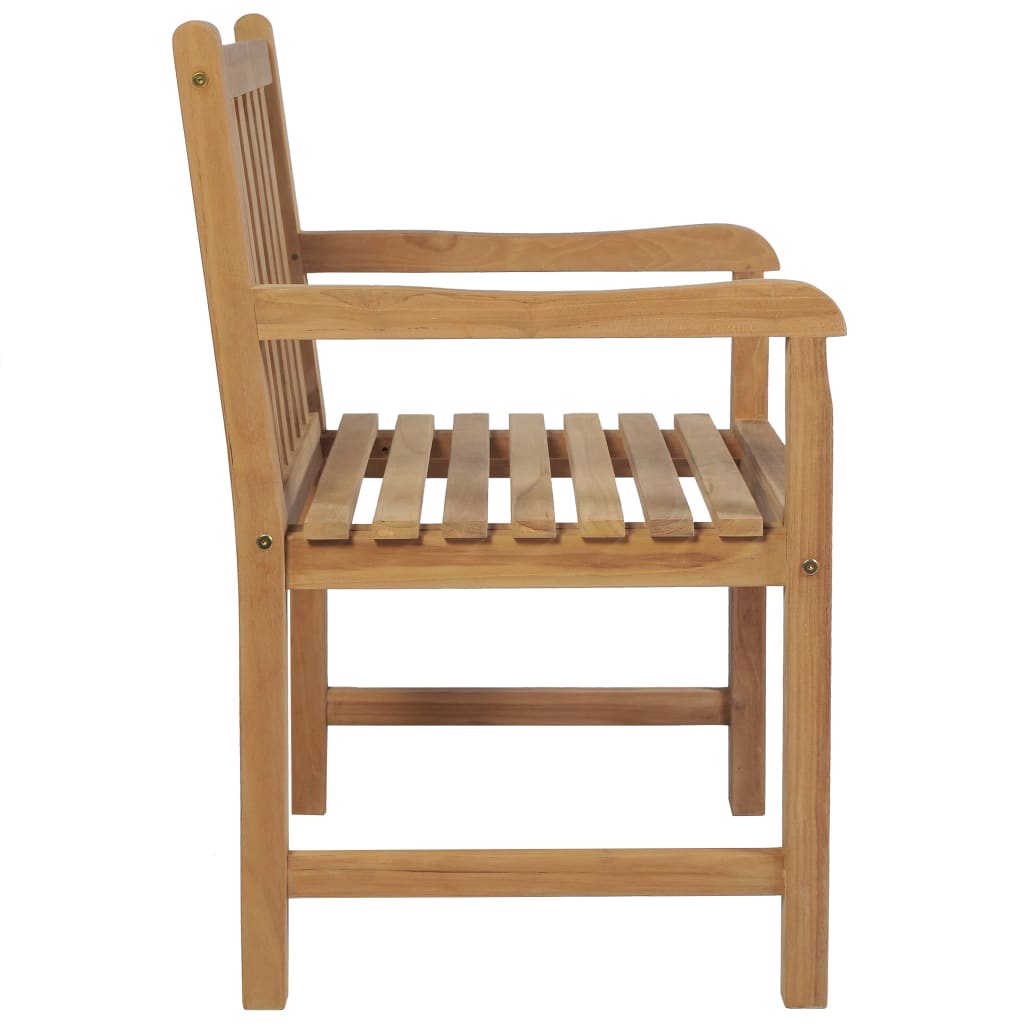 Garden Chairs 2 Pcs With Cushions Solid Teak Wood