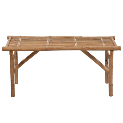 Folding Garden Bench With Cushion 118 Cm Bamboo