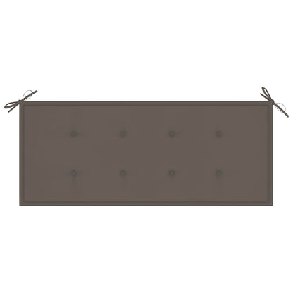 Folding Garden Bench With Cushion 118 Cm Bamboo