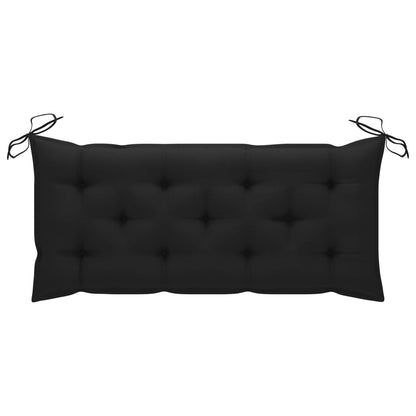 Folding Garden Bench With Cushion 118 Cm Bamboo