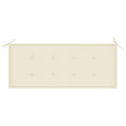 Garden Bench With Cushion 120 Cm Bamboo
