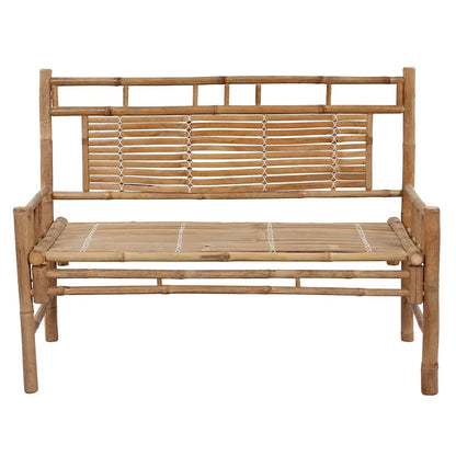 Garden Bench With Cushion 120 Cm Bamboo