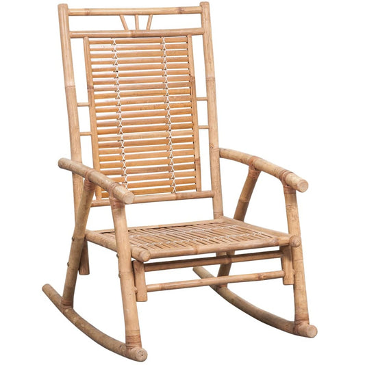 Rocking Chair With Cushion Bamboo