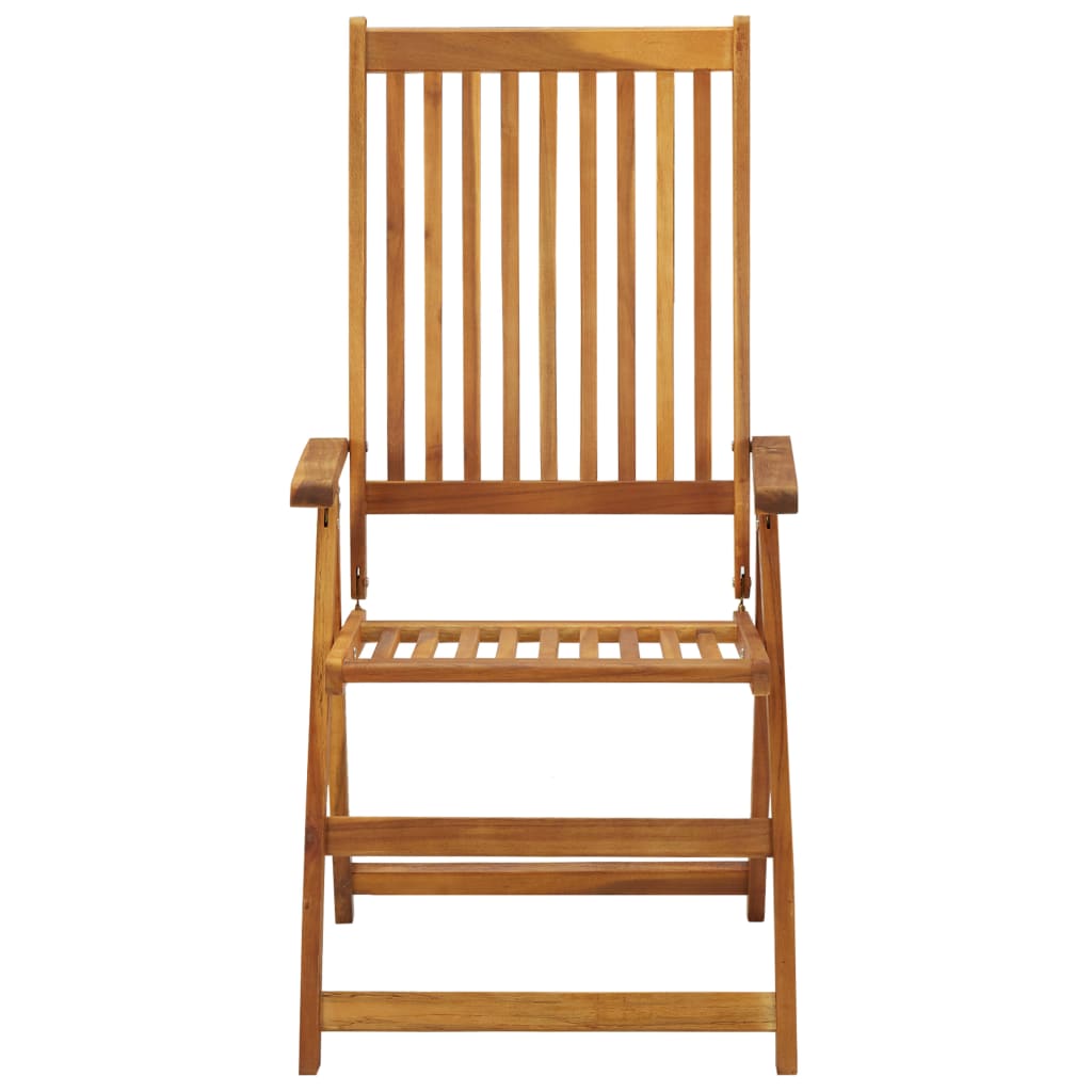 Garden Reclining Chairs 2 Pcs With Cushions Solid Acacia Wood
