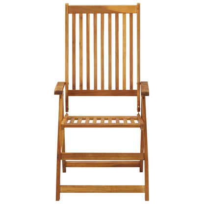 Garden Reclining Chairs 2 Pcs With Cushions Solid Acacia Wood