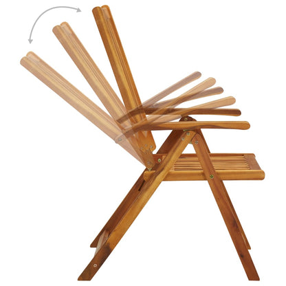 Garden Reclining Chairs 2 Pcs With Cushions Solid Acacia Wood
