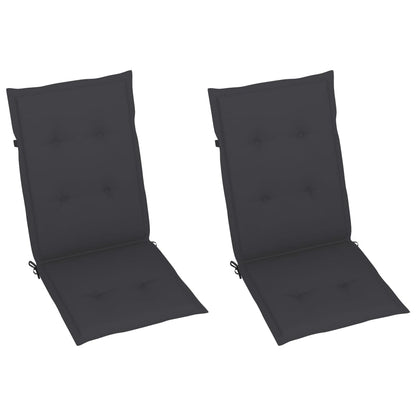 Garden Reclining Chairs 2 Pcs With Cushions Solid Acacia Wood