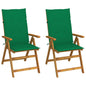Garden Reclining Chairs 2 Pcs With Cushions Solid Acacia Wood