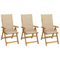 Garden Reclining Chairs 2 Pcs With Cushions Solid Acacia Wood
