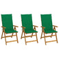Garden Reclining Chairs 2 Pcs With Cushions Solid Acacia Wood