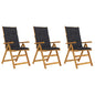 Garden Reclining Chairs 2 Pcs With Cushions Solid Acacia Wood