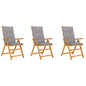 Garden Reclining Chairs 2 Pcs With Cushions Solid Acacia Wood