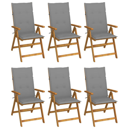 Garden Reclining Chairs 2 Pcs With Cushions Solid Acacia Wood