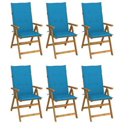 Garden Reclining Chairs 2 Pcs With Cushions Solid Acacia Wood