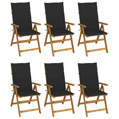 Garden Reclining Chairs 2 Pcs With Cushions Solid Acacia Wood