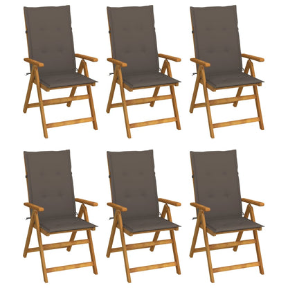 Garden Reclining Chairs 2 Pcs With Cushions Solid Acacia Wood