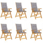 Garden Reclining Chairs 2 Pcs With Cushions Solid Acacia Wood