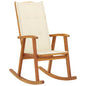 Rocking Chair With Cushions Solid Acacia Wood