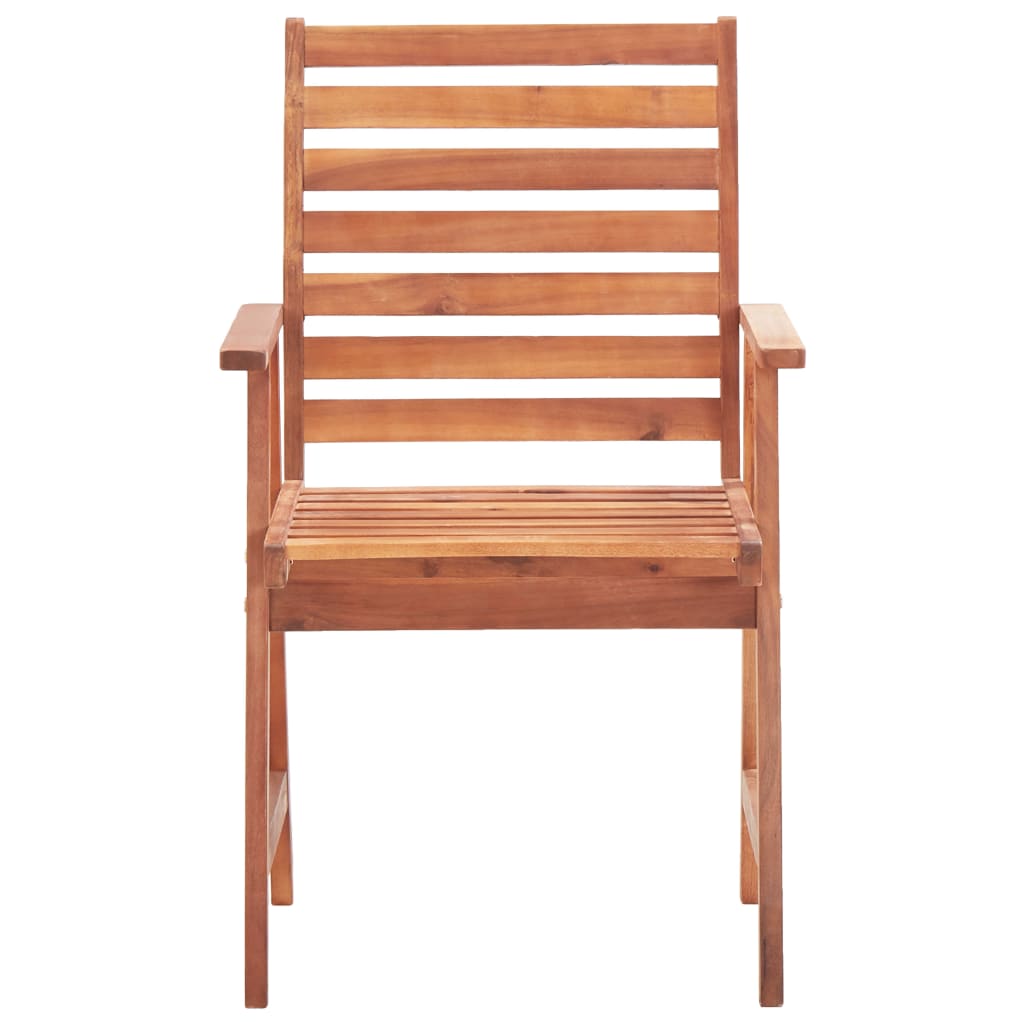 Outdoor Dining Chairs 2 Pcs With Cushions Solid Acacia Wood