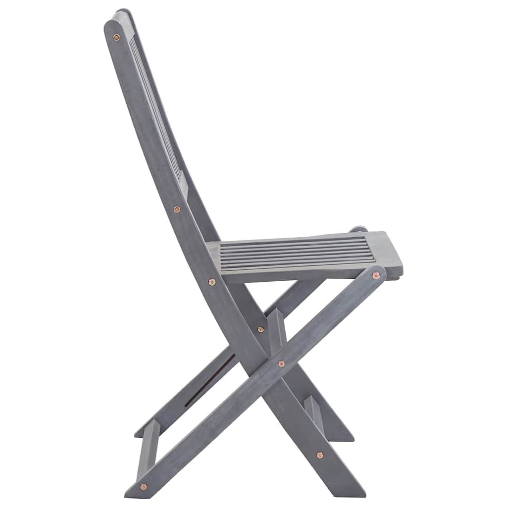 Folding Outdoor Chairs 4 Pcs With Cushions Solid Acacia Wood
