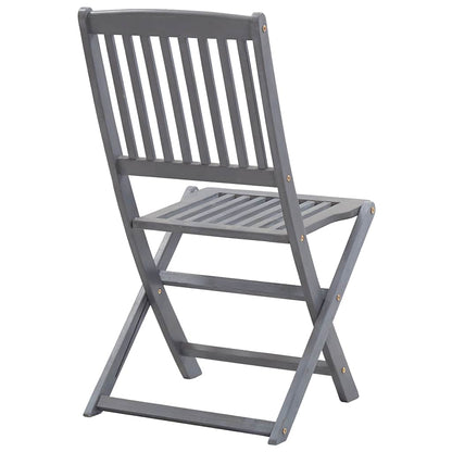 Folding Outdoor Chairs 4 Pcs With Cushions Solid Acacia Wood