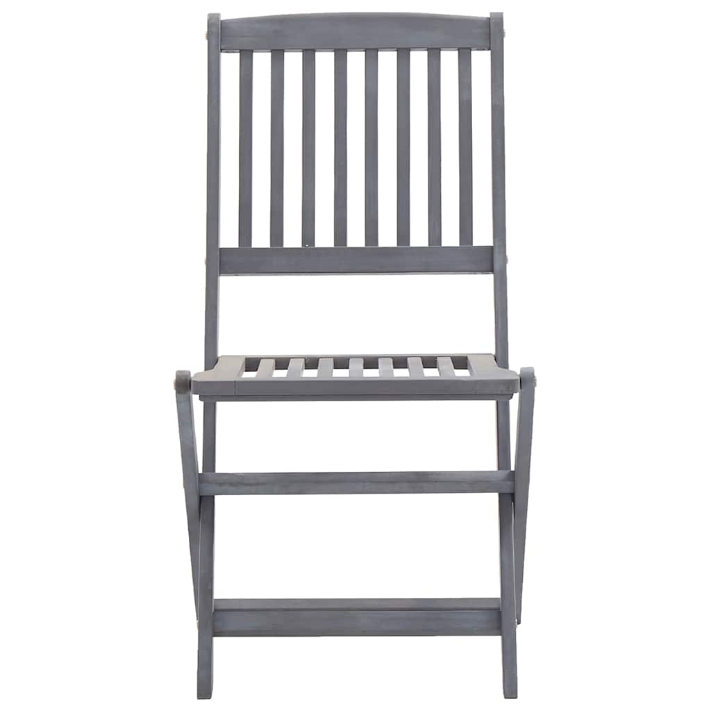 Folding Outdoor Chairs 4 Pcs With Cushions Solid Acacia Wood