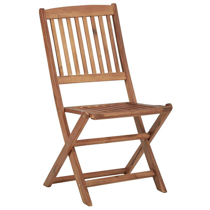Folding Garden Chairs 2 Pcs With Cushions Solid Wood Acacia
