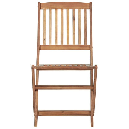 Folding Garden Chairs 2 Pcs With Cushions Solid Wood Acacia