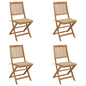 Folding Garden Chairs 2 Pcs With Cushions Solid Wood Acacia