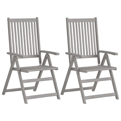 Garden Reclining Chairs 2 Pcs With Cushions Solid Wood Acacia