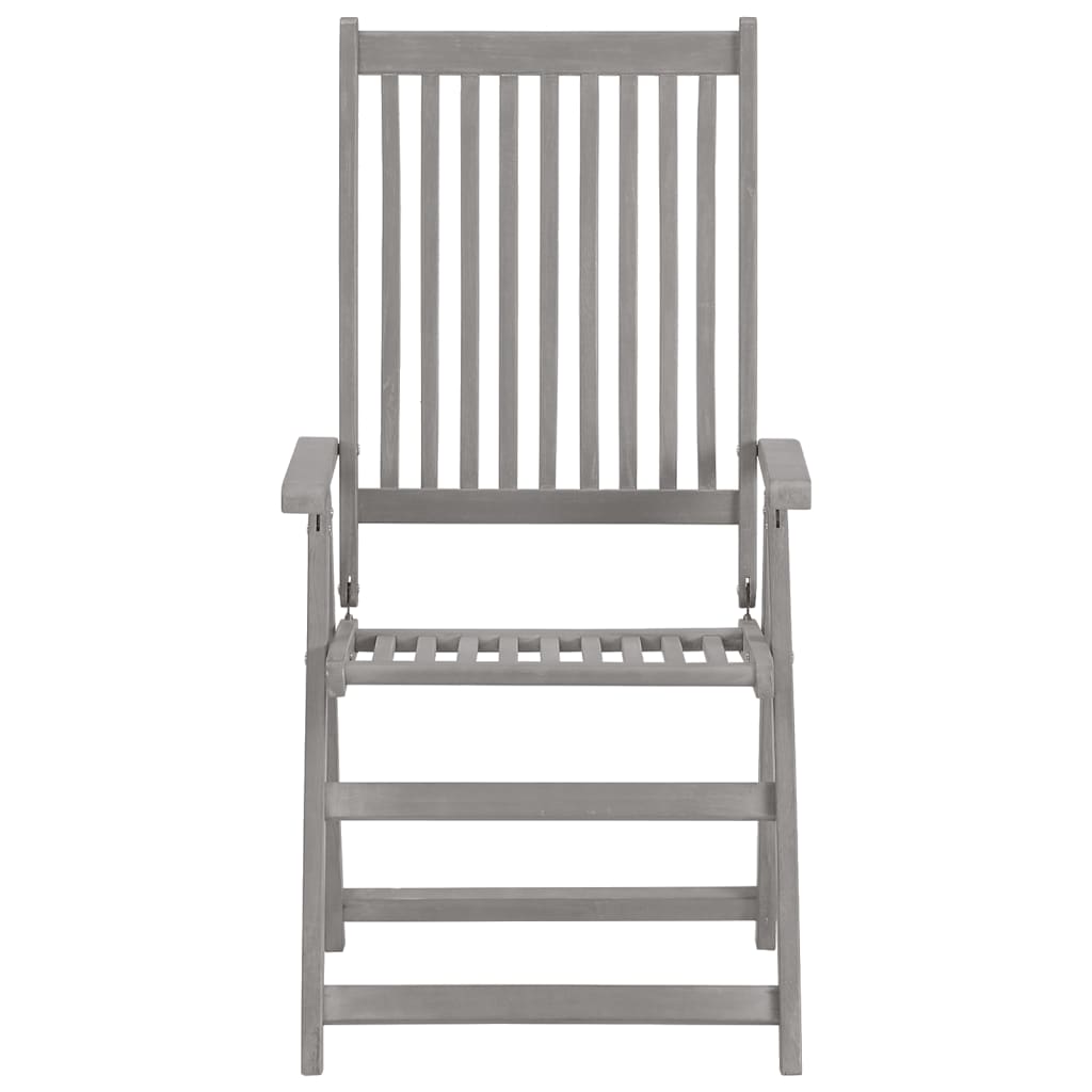 Garden Reclining Chairs 2 Pcs With Cushions Solid Wood Acacia
