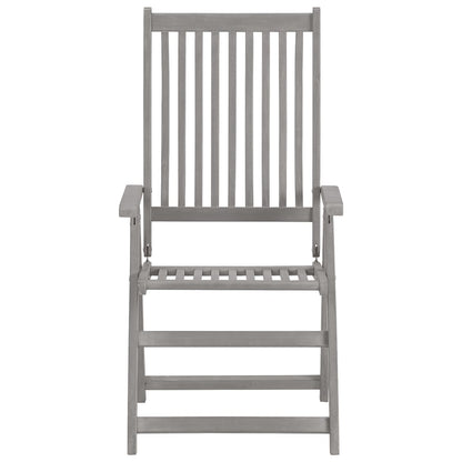 Garden Reclining Chairs 2 Pcs With Cushions Solid Wood Acacia