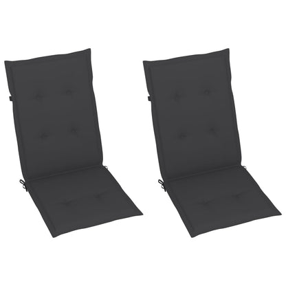 Garden Reclining Chairs 2 Pcs With Cushions Solid Wood Acacia