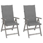 Garden Reclining Chairs 2 Pcs With Cushions Solid Wood Acacia